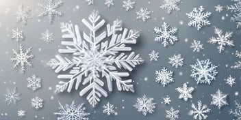 Snowflake in realistic Christmas style