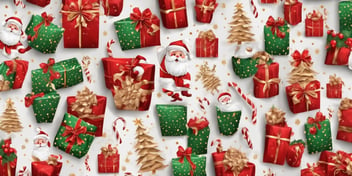 Wrapping paper in realistic Christmas style