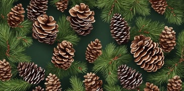 Pinecone wreath in realistic Christmas style