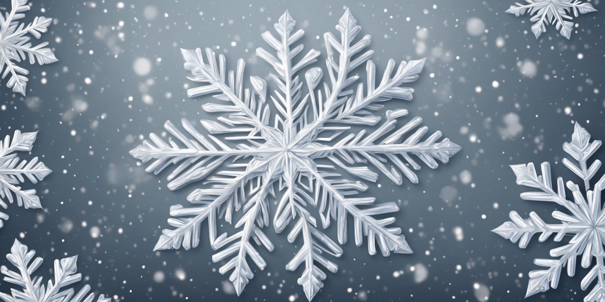 Snowflake in realistic Christmas style