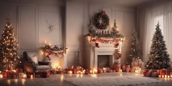 Atmosphere in realistic Christmas style
