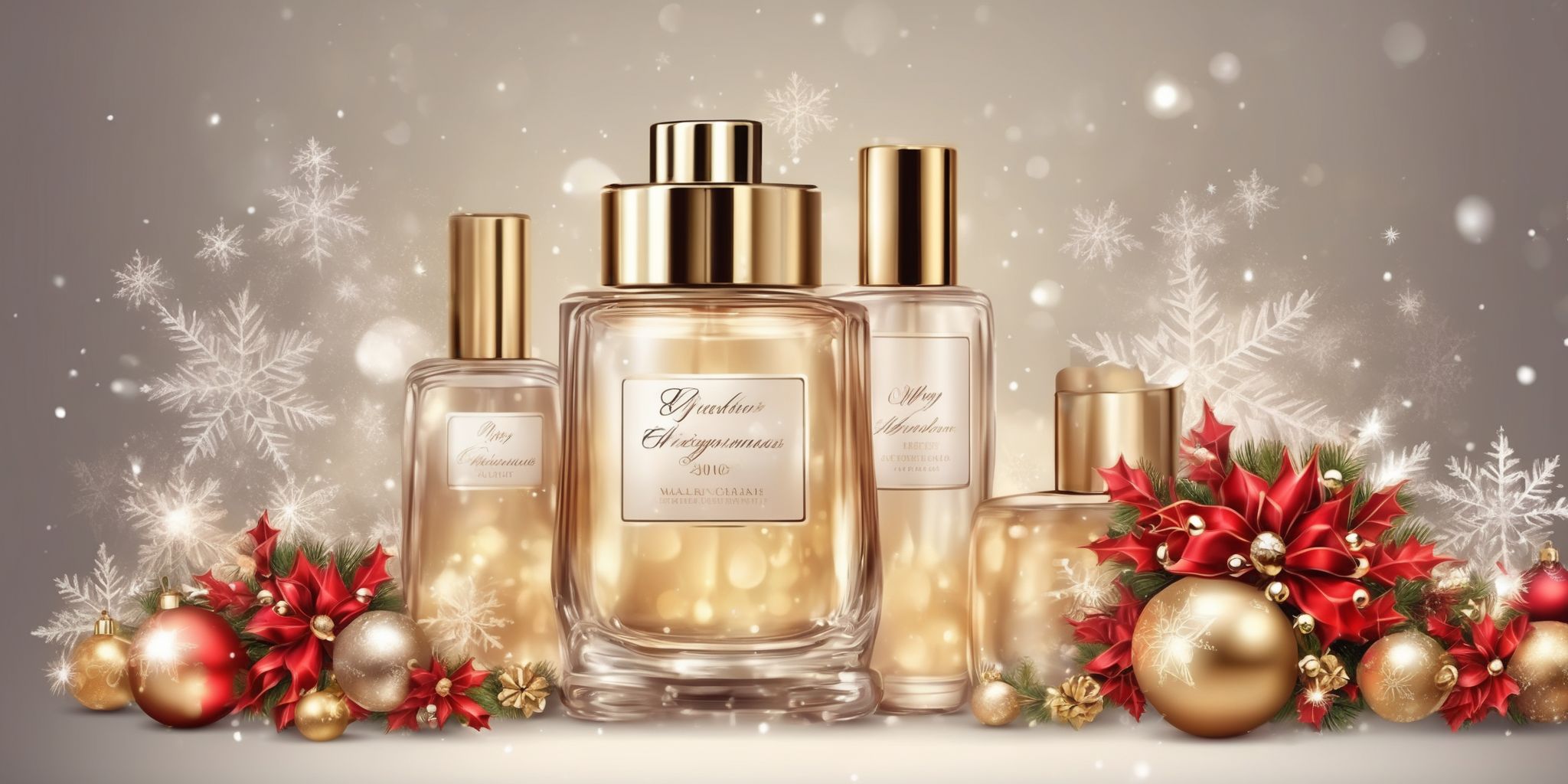 Fragrance in realistic Christmas style