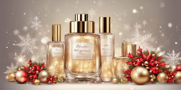 Fragrance in realistic Christmas style