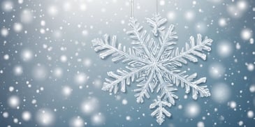 Snowflake in realistic Christmas style