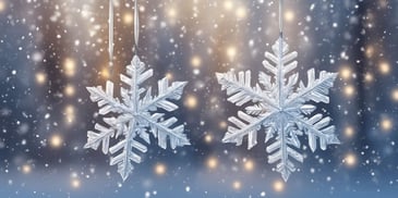 Snowflake in realistic Christmas style