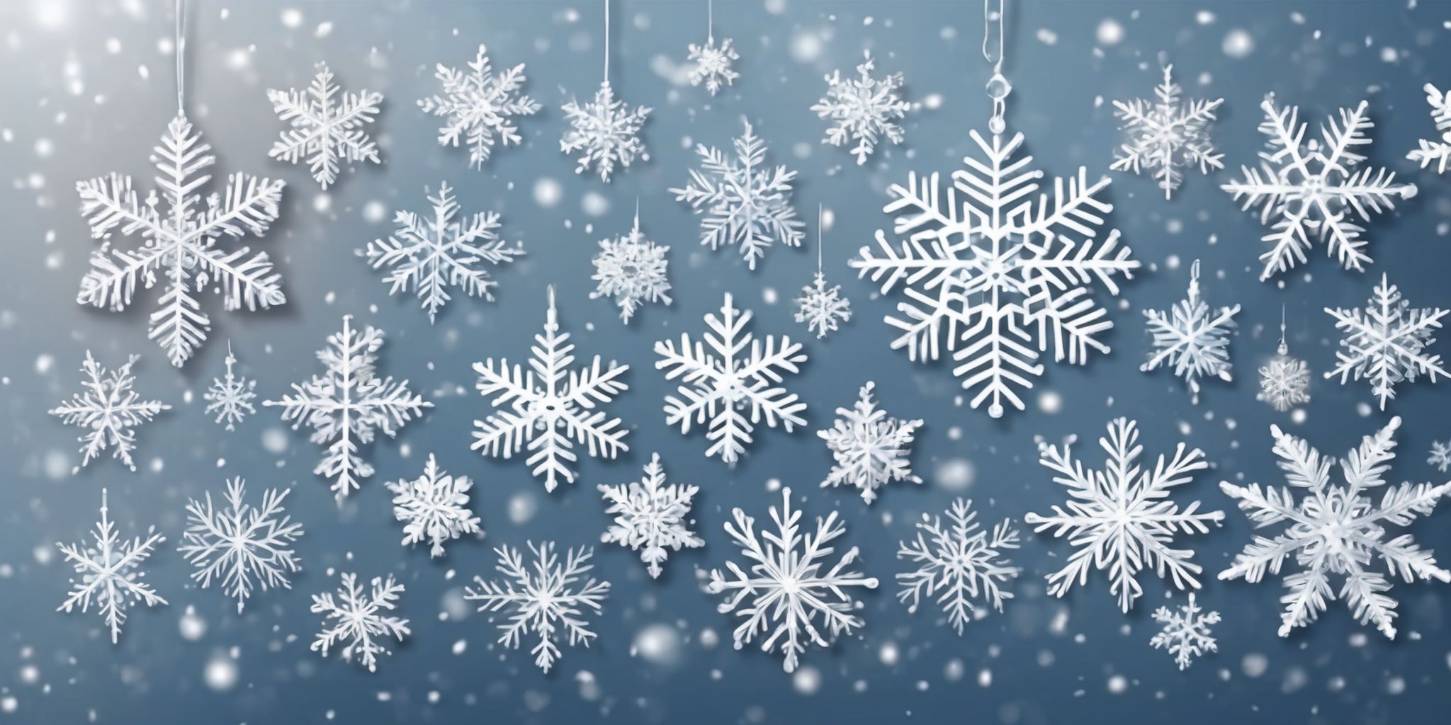 Snowflake in realistic Christmas style