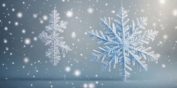 Snowflake in realistic Christmas style