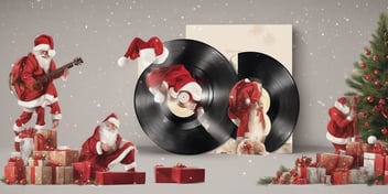 Vinyl in realistic Christmas style