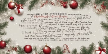 Lyrics in realistic Christmas style