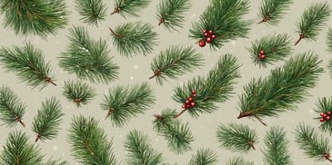 Pine in realistic Christmas style