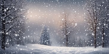 Snowfall in realistic Christmas style