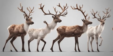 Reindeer in realistic Christmas style