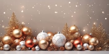 Decorations in realistic Christmas style