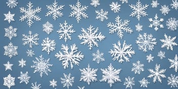 Snowflake in realistic Christmas style