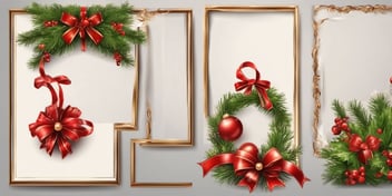 Frames in realistic Christmas style