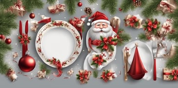 Table set in realistic Christmas style