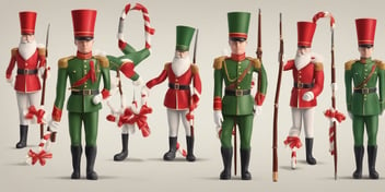 toy soldier in realistic Christmas style