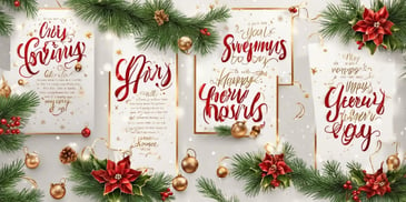 Quotes in realistic Christmas style