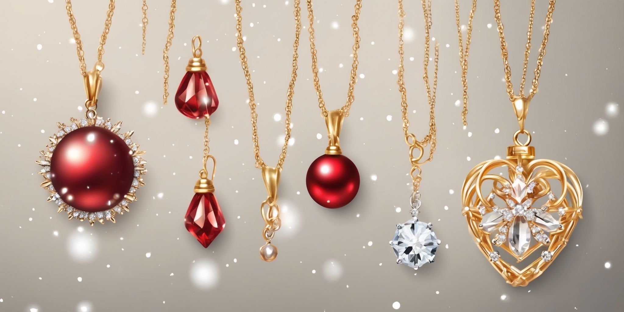 Jewelry in realistic Christmas style