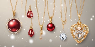 Jewelry in realistic Christmas style