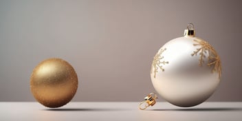 Bauble in realistic Christmas style