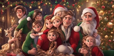 Tangled in realistic Christmas style