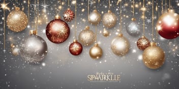 Sparkle in realistic Christmas style