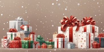 Gift exchange in realistic Christmas style