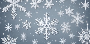 Snowflake in realistic Christmas style