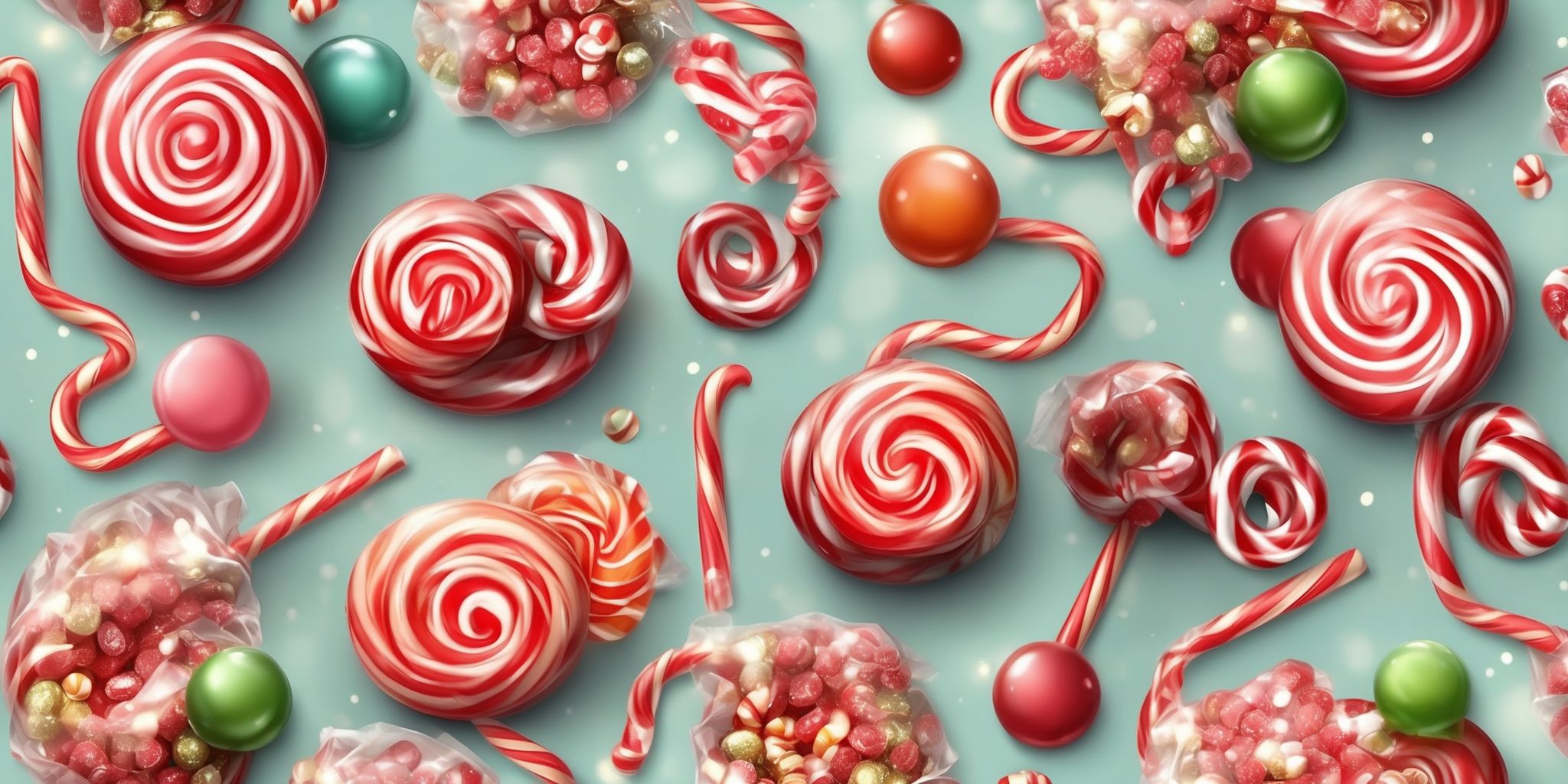 Candy in realistic Christmas style