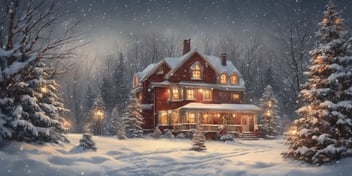 Art in realistic Christmas style