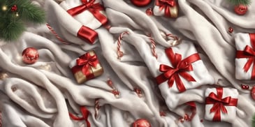 Blanket in realistic Christmas style