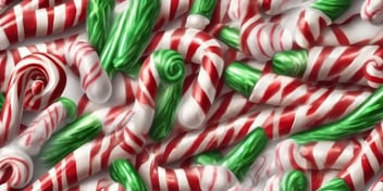 Candy cane in realistic Christmas style