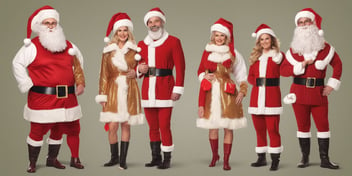 Costumes in realistic Christmas style
