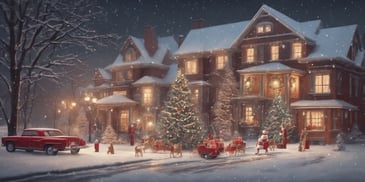 Nostalgia in realistic Christmas style