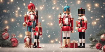 Nutcracker in realistic Christmas style