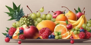 Fruit platter in realistic Christmas style