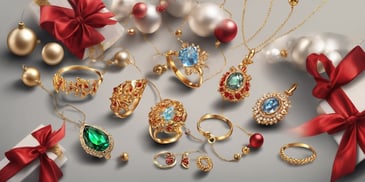 Jewelry in realistic Christmas style