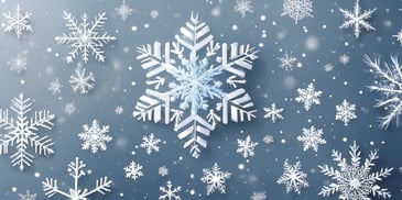 Snowflakes in realistic Christmas style