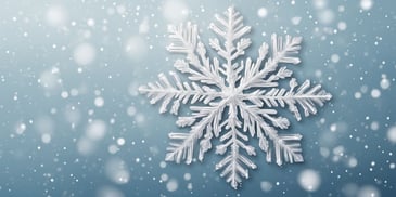 Snowflake in realistic Christmas style