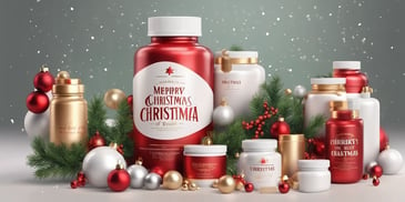 Supplements in realistic Christmas style