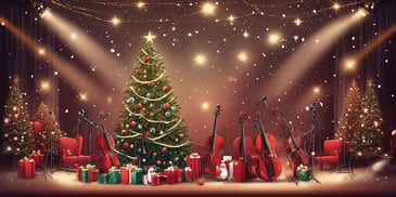 Concert in realistic Christmas style