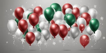 Balloons in realistic Christmas style