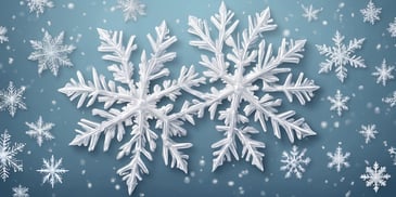 Snowflake in realistic Christmas style