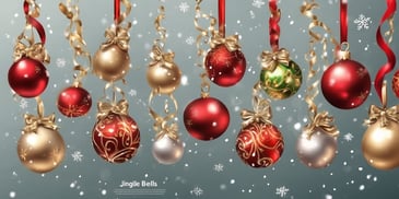 Jingle bells in realistic Christmas style