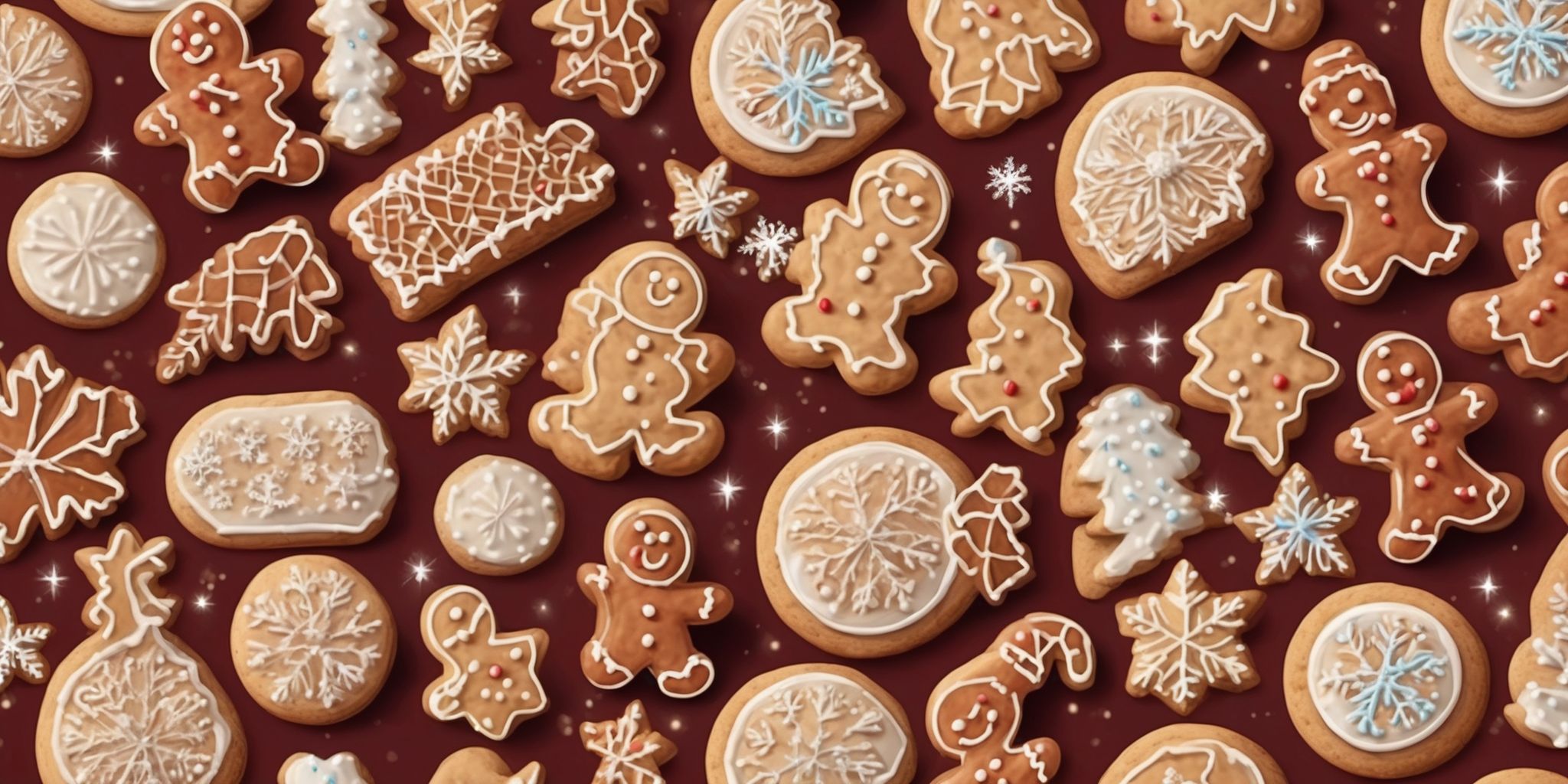 Cookies in realistic Christmas style