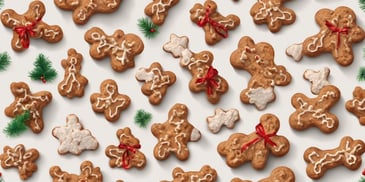 Dog treats in realistic Christmas style