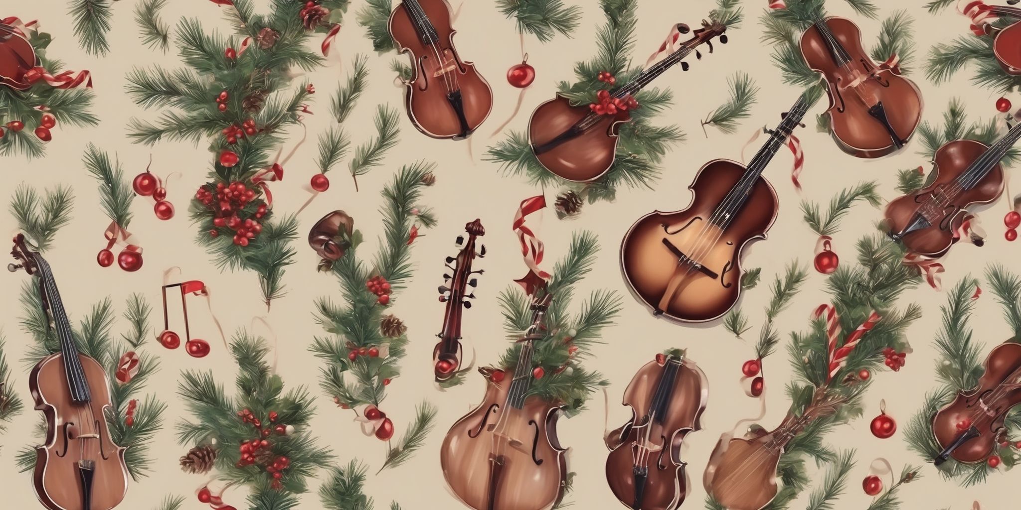 Bluegrass in realistic Christmas style