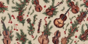 Bluegrass in realistic Christmas style