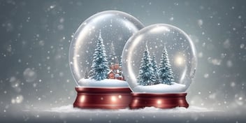 Snow globe in realistic Christmas style